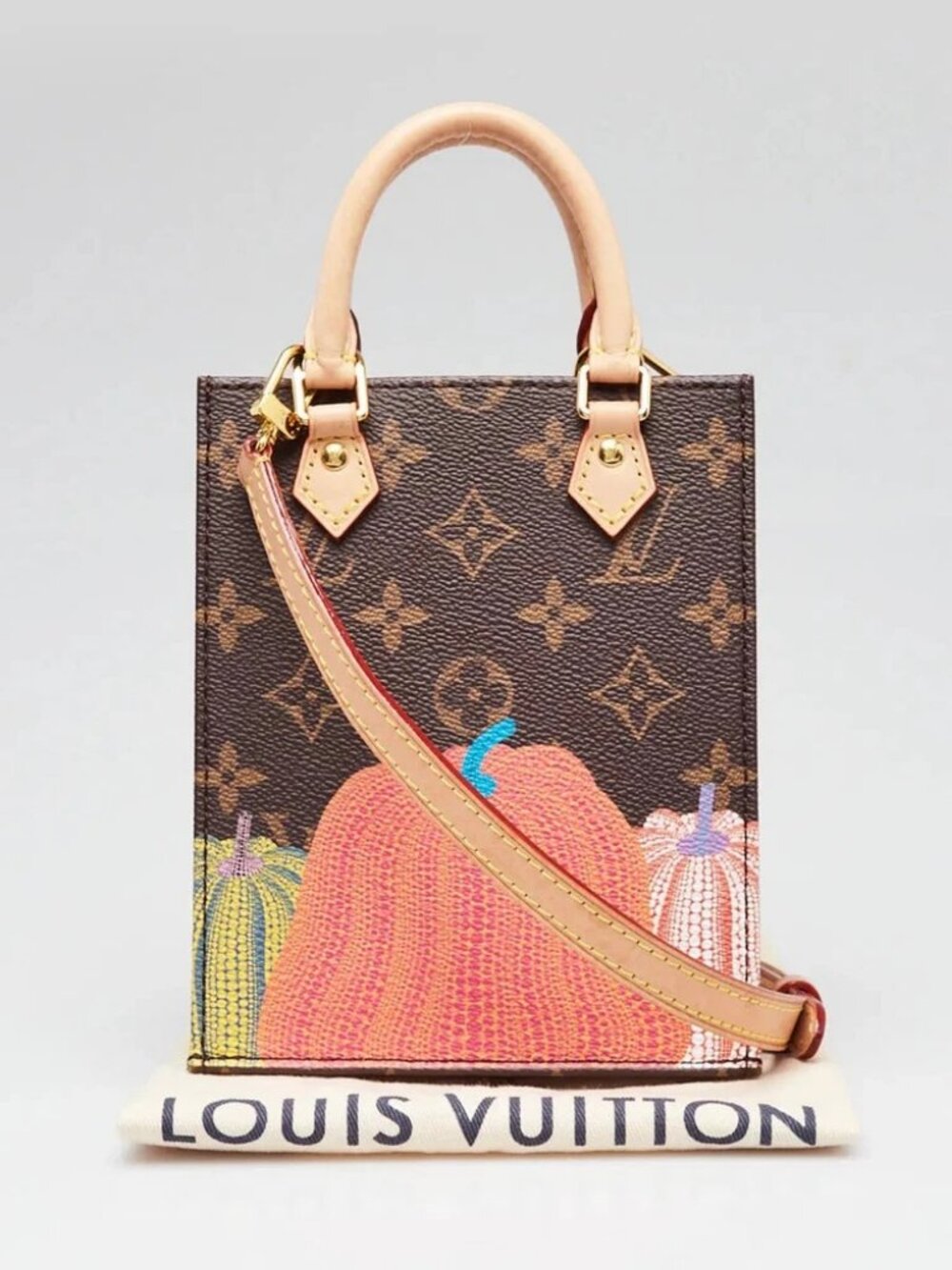 Louis Vuitton x YK Monogram Canvas Pumpkin Petit Sac Plat Bag - Picture 11 of 11